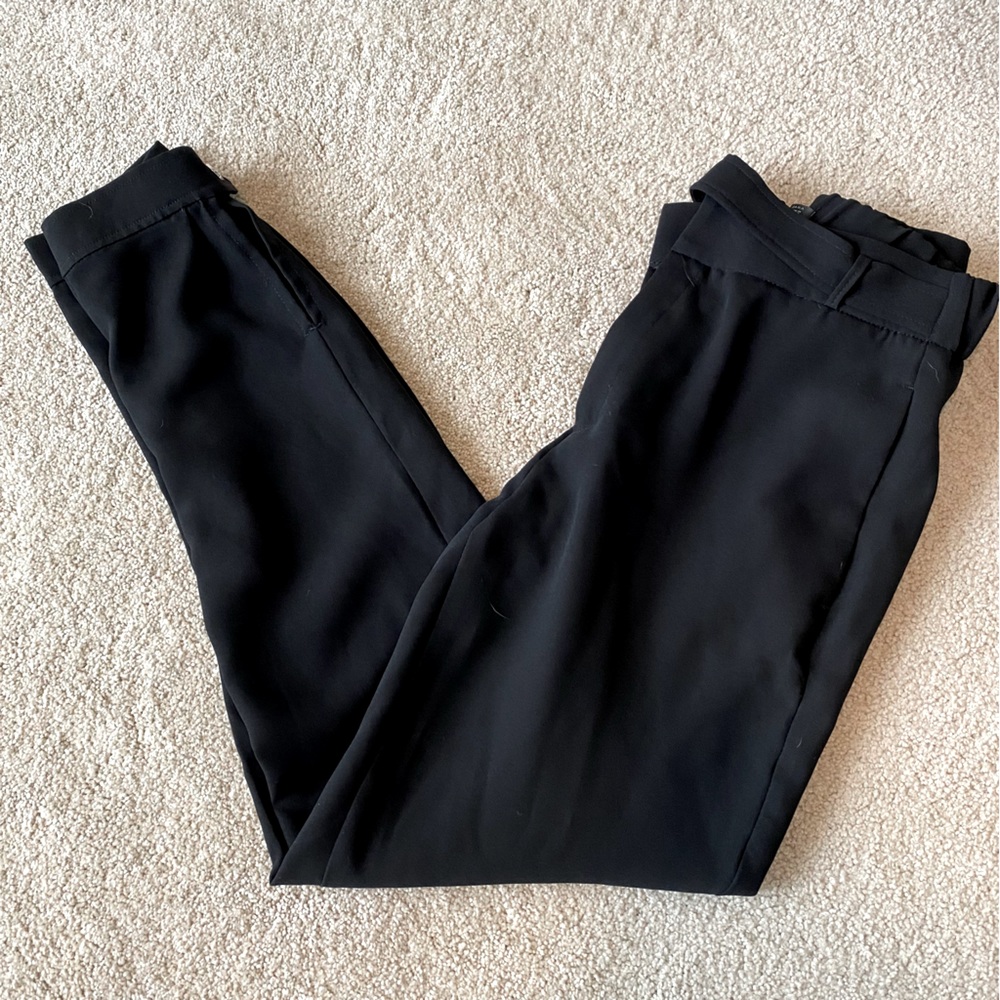 Zara Belted Pants with Snap Closure Detail at Ankle